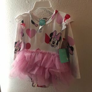 *3 for 25 Bundle and Save. Disney Minnie Mouse Heart Print Dress with Pink Tutu